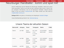 Tablet Screenshot of handball-neunburg.de